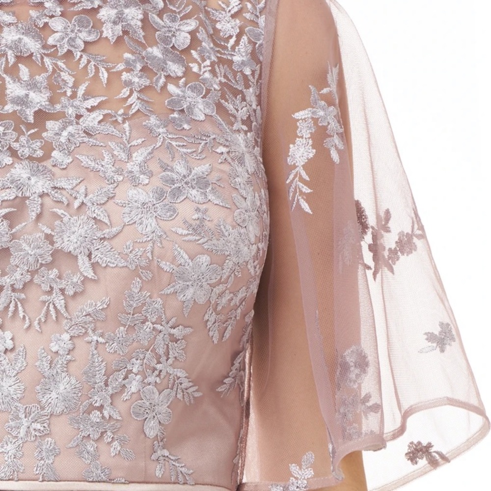 Js Collection floral embroidered evening gown - Picture 5 of 11